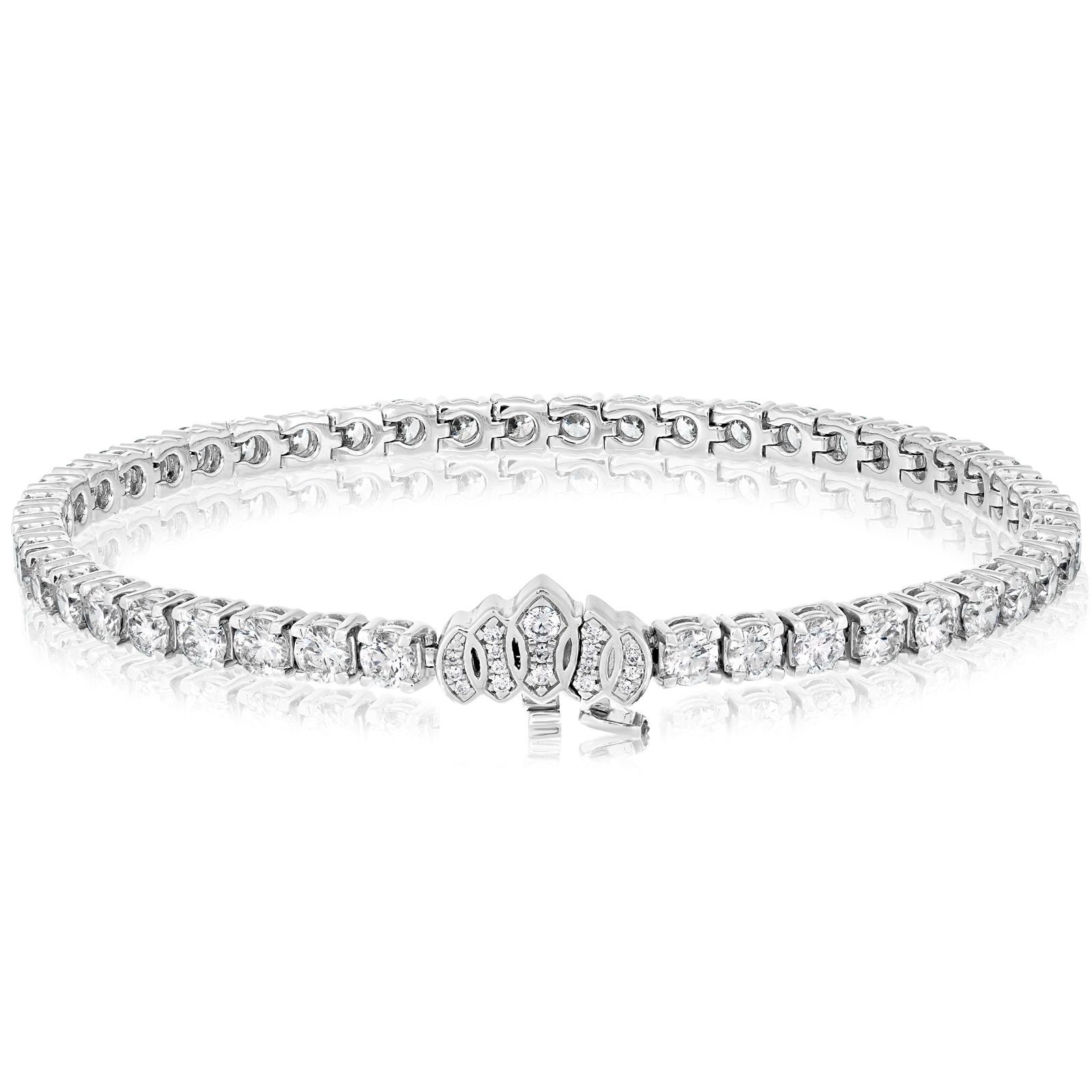 Diamond 6-Row Bracelet 20 ct tw 14K White Gold | Jared