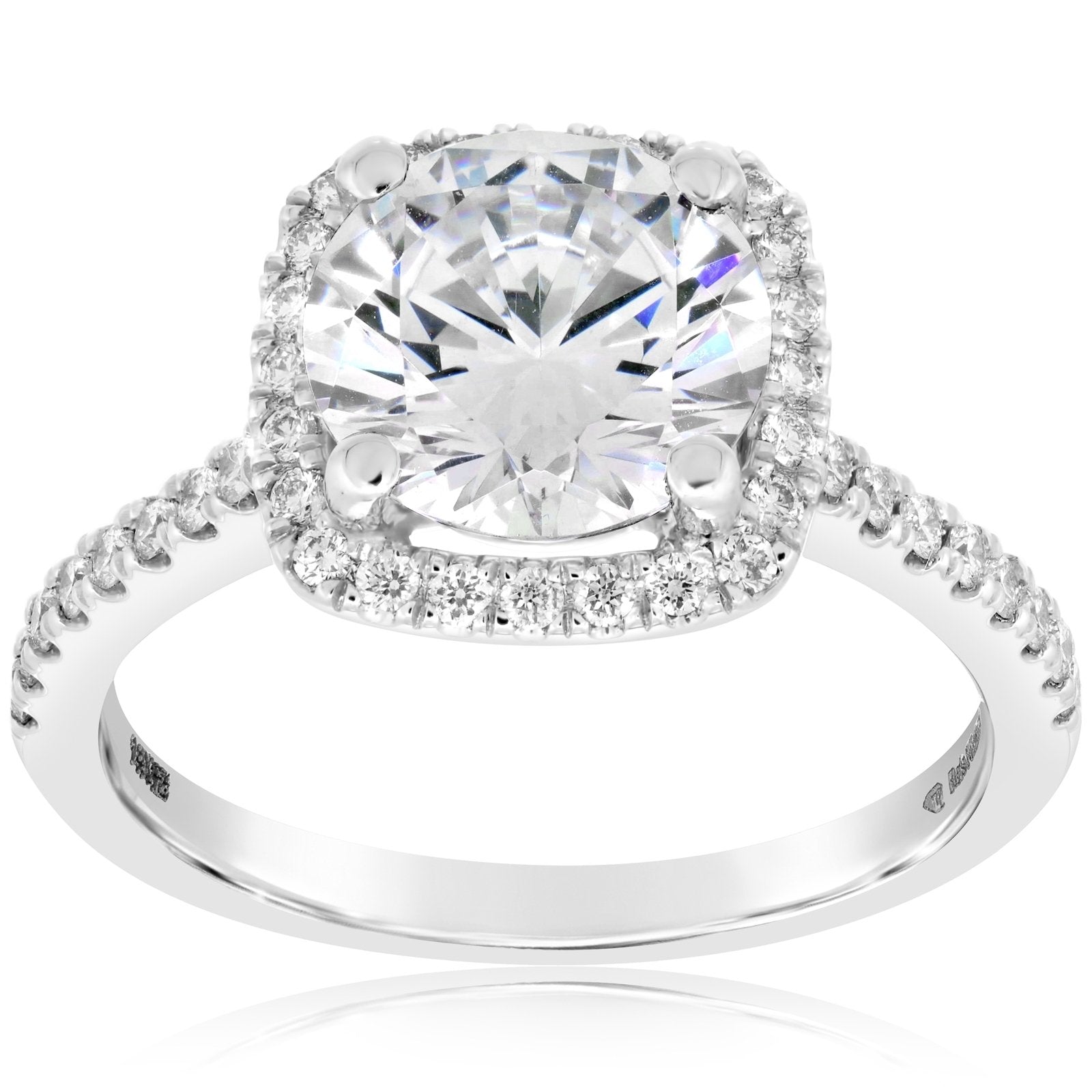 Rounded square shop diamond ring