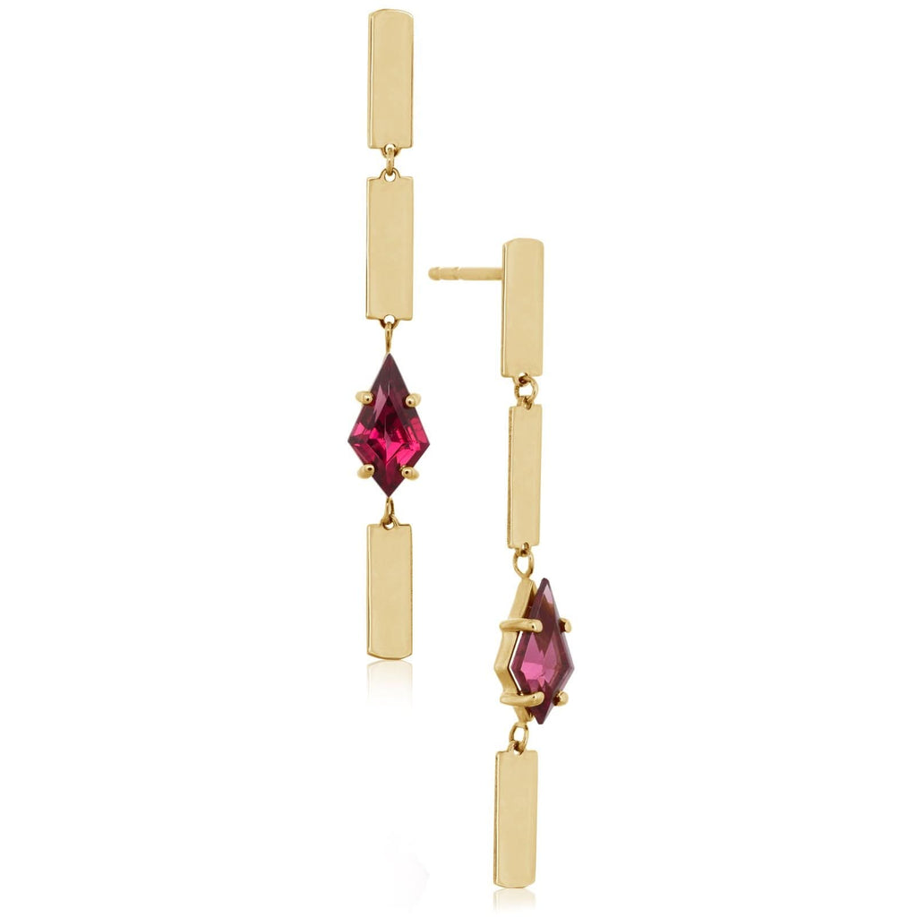 LAUREN K Garnet Column Earrings