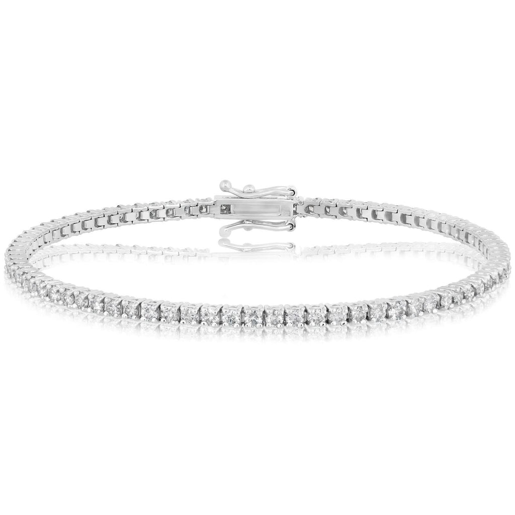 White Gold 2.50 Carat Diamond Tennis Bracelet