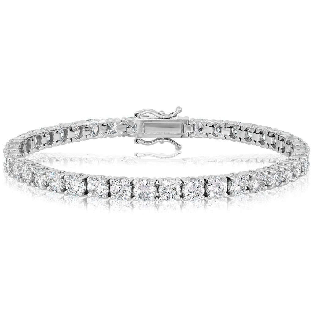 White Gold 8 Carat Diamond Tennis Bracelet