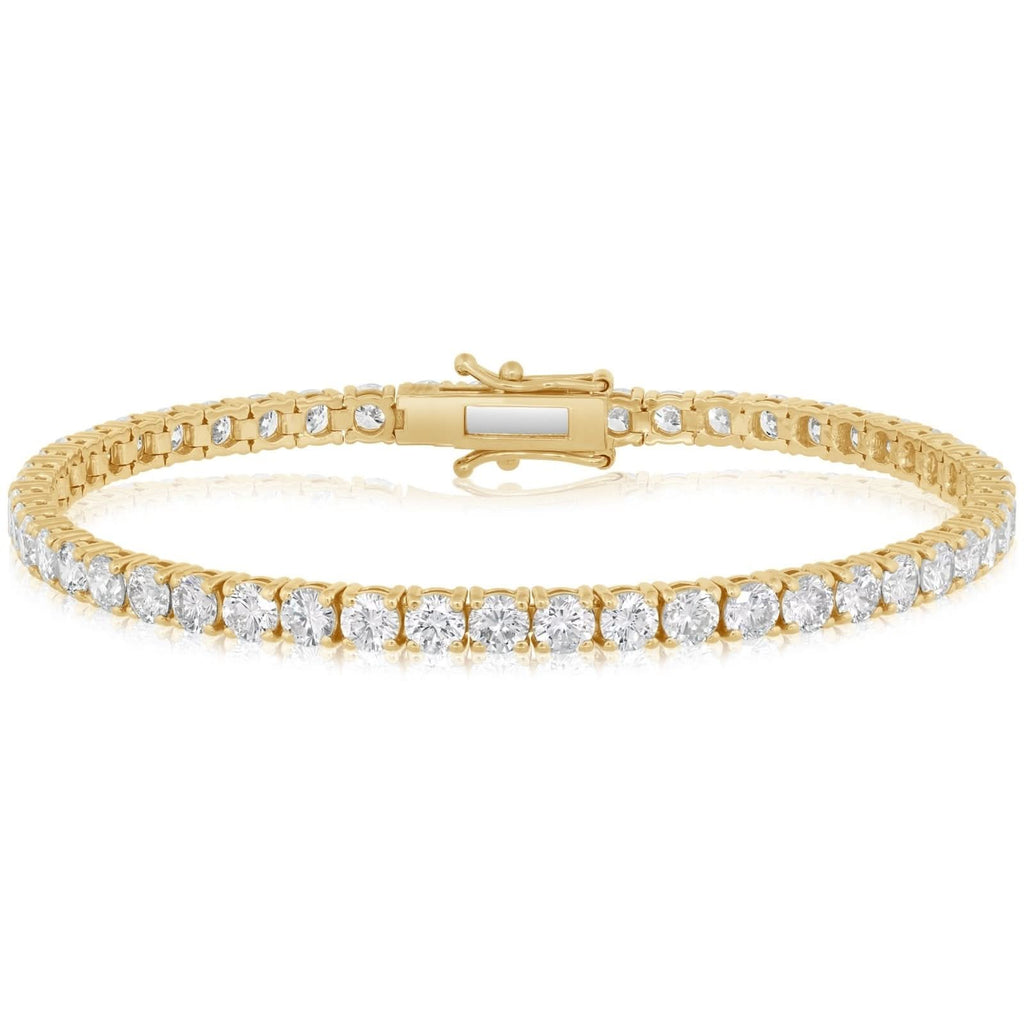 Yellow Gold 8 Carat Diamond Tennis Bracelet