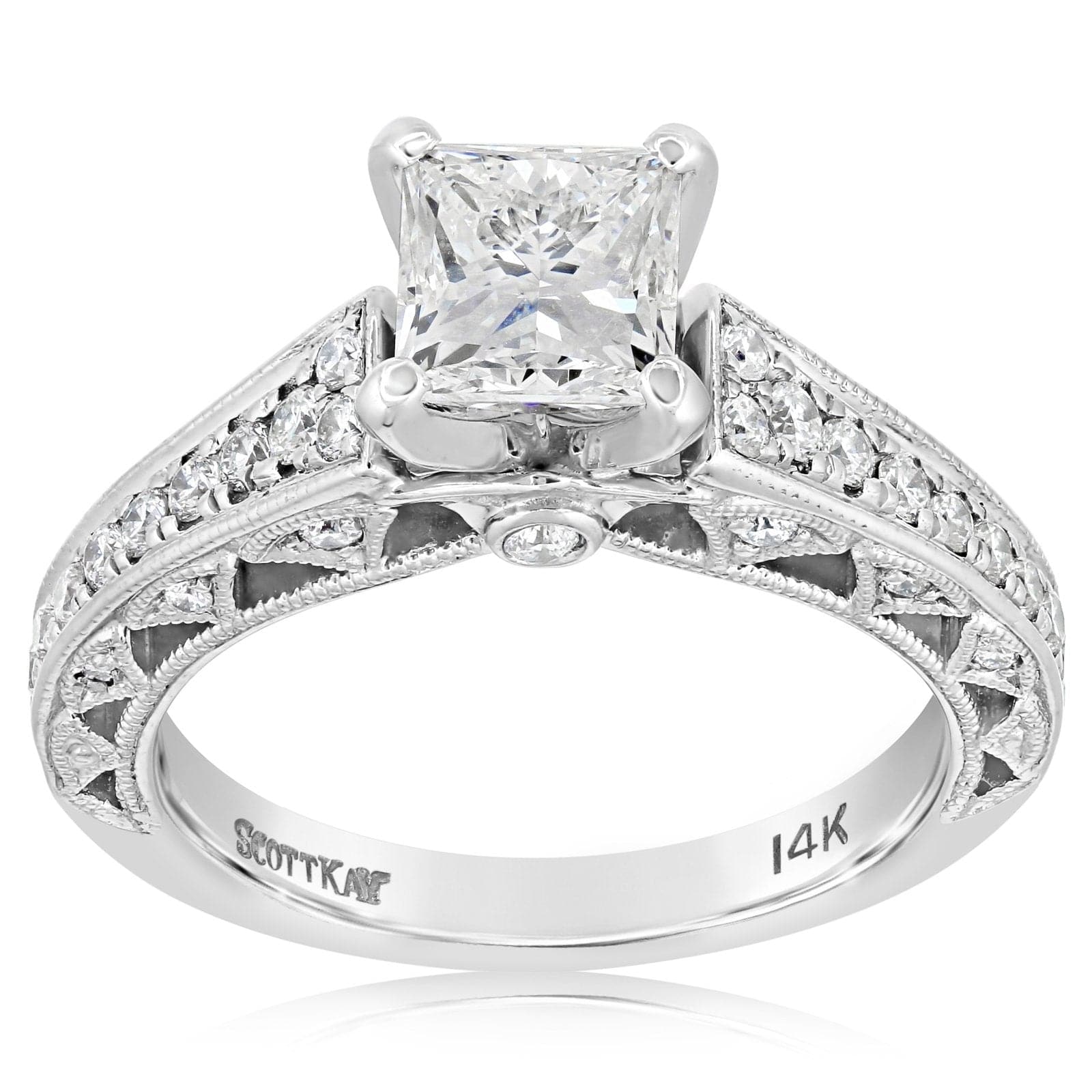 Kay jewelers princess store cut bridal set