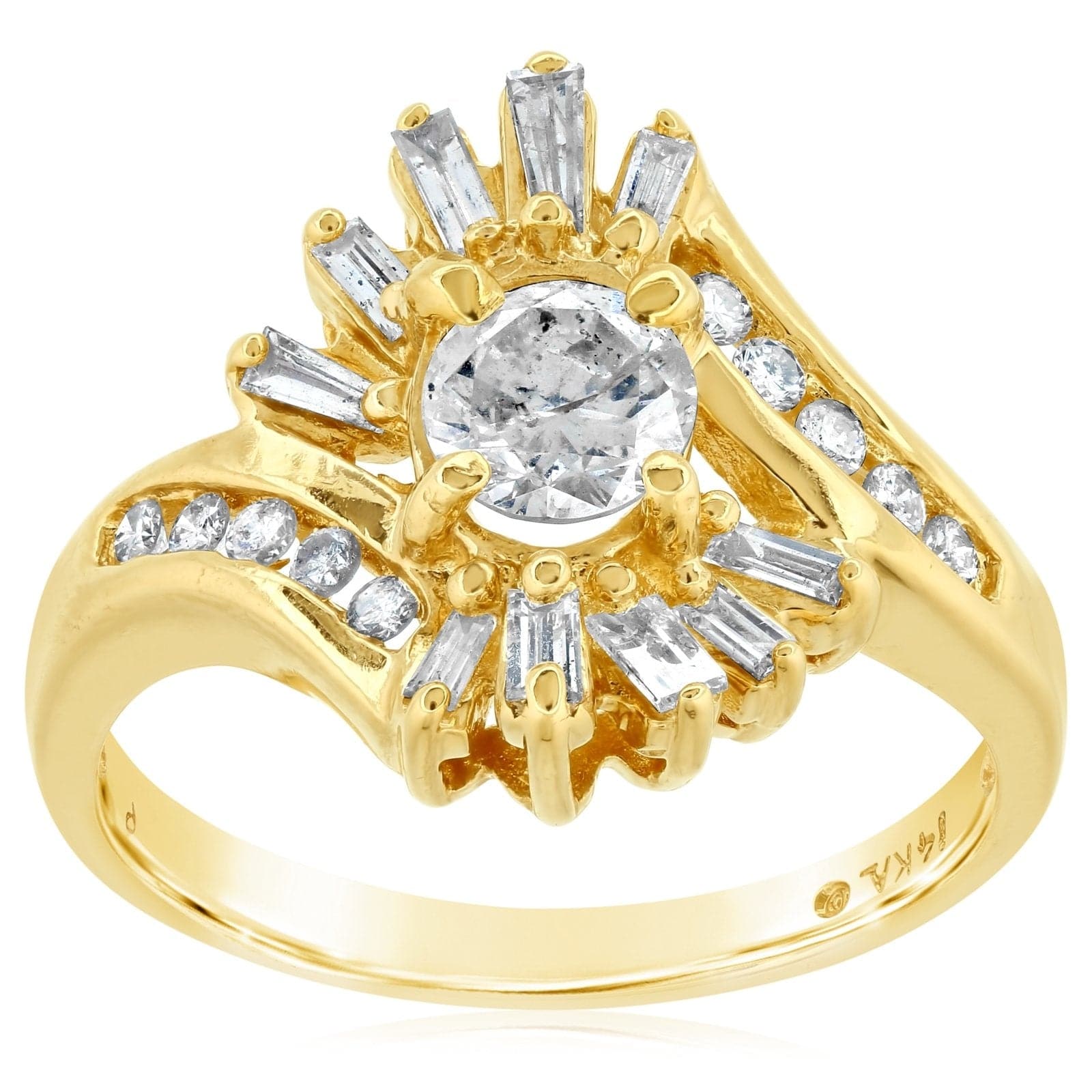 Shop Sublime Grace 18K Gold Diamond Ring for Women | Gehna