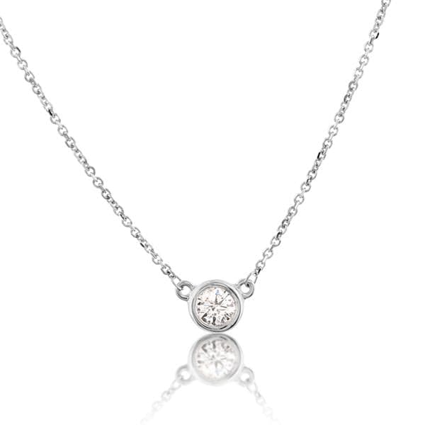 Heart Shape Diamond Bezel Necklace - Zoe Lev Jewelry