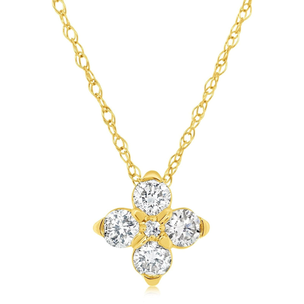 Diamond Flower Necklace