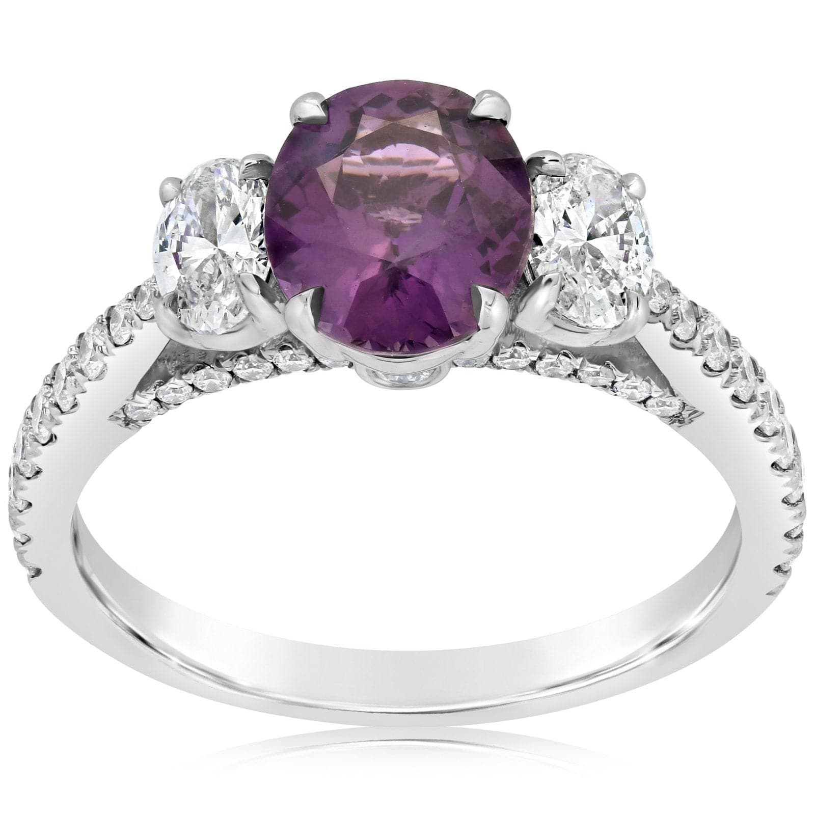 Lavender Amethyst Square Emerald Cut Ring – Goshwara