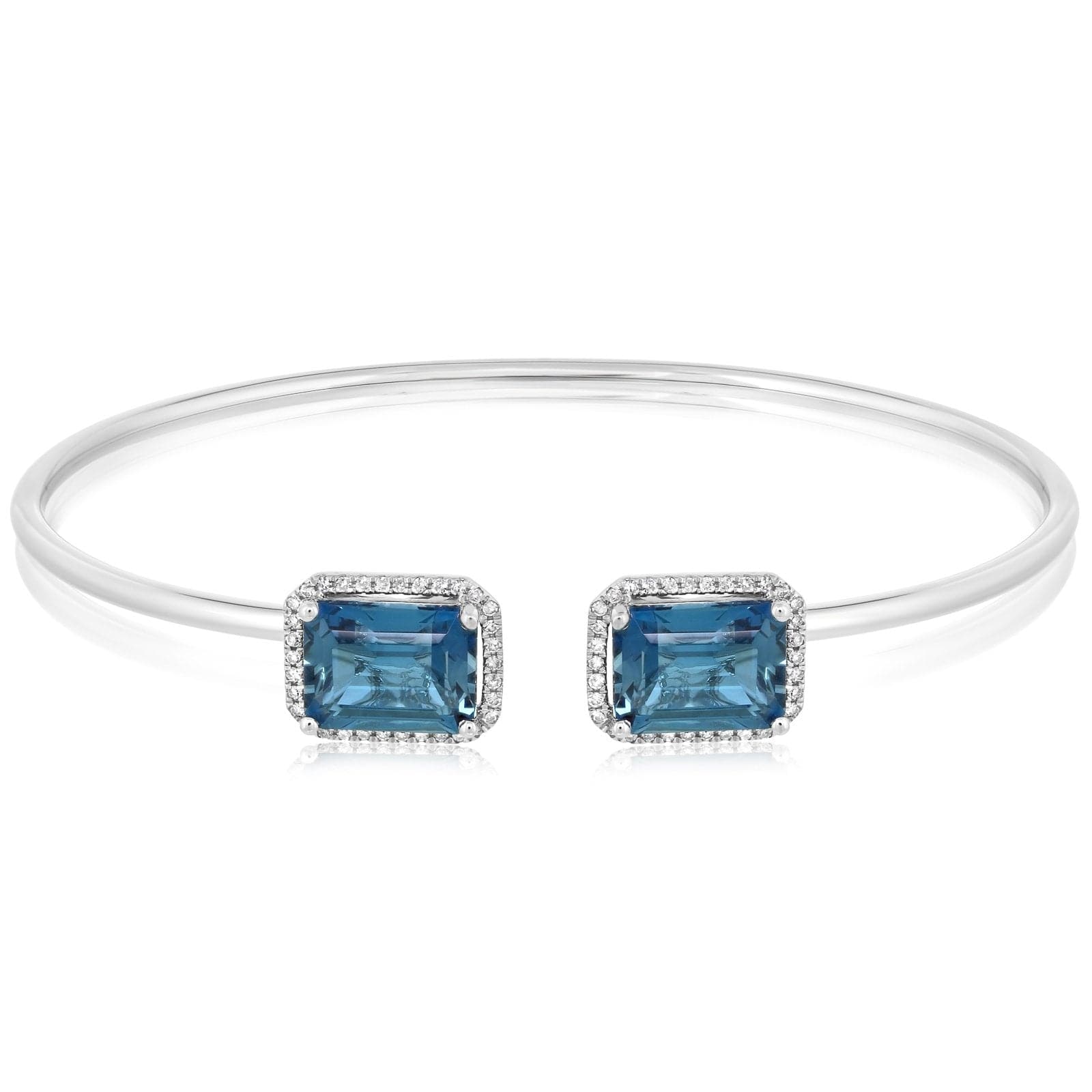 Amazon.com: Gem Stone King 925 Sterling Silver Oval Swiss Blue Topaz Tennis  Bracelet For Women (9.65 Cttw, Gemstone Birthstone, 7 Inch With 1 Inch  Extender) : Clothing, Shoes & Jewelry